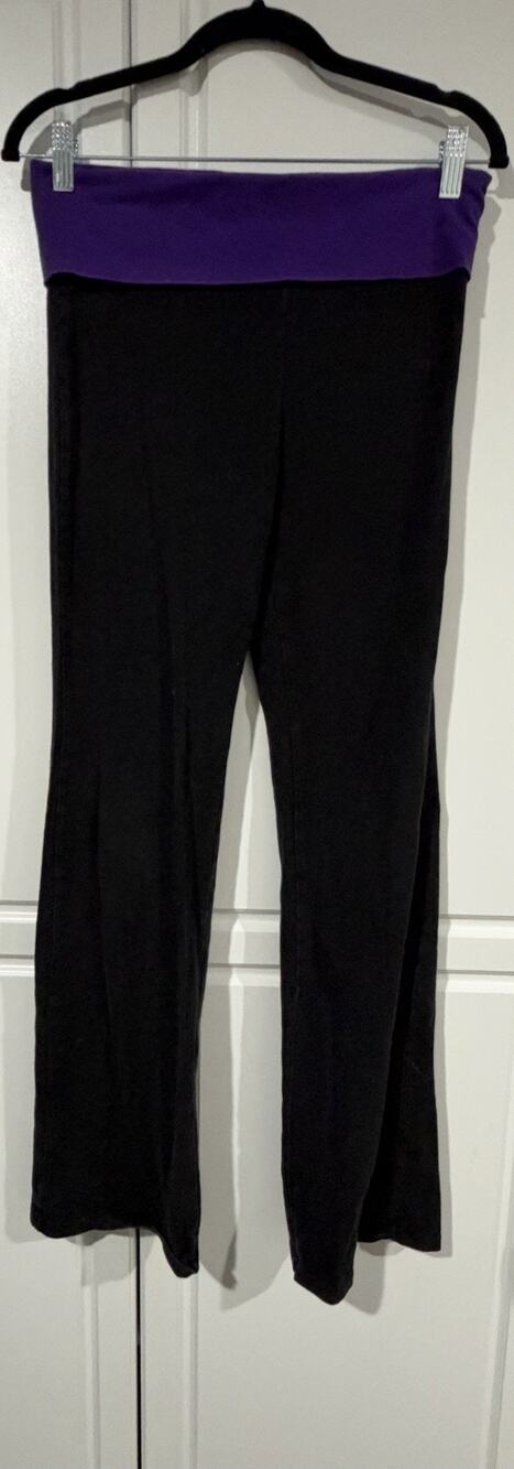 Y2K Victoria's Secret PINK VS Vintage Foldover Yoga Pants Flare Purple Medium